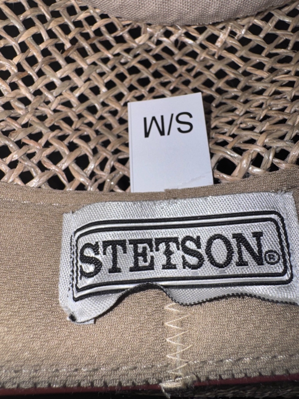 Stetson Straw Hat S/M Ventilated Western Cowboy Summer Beach Ranch Style - Picture 7 of 7